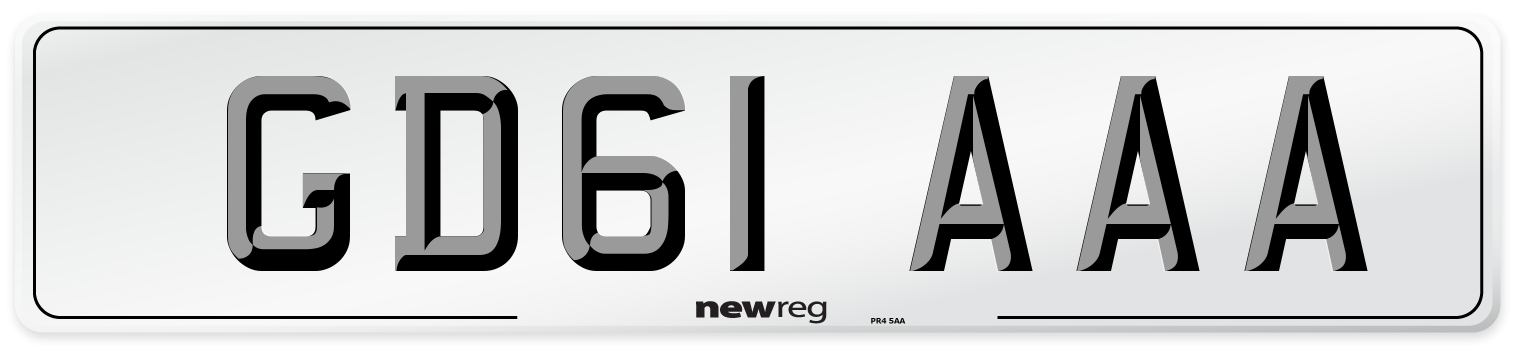 GD61 AAA Number Plate from New Reg